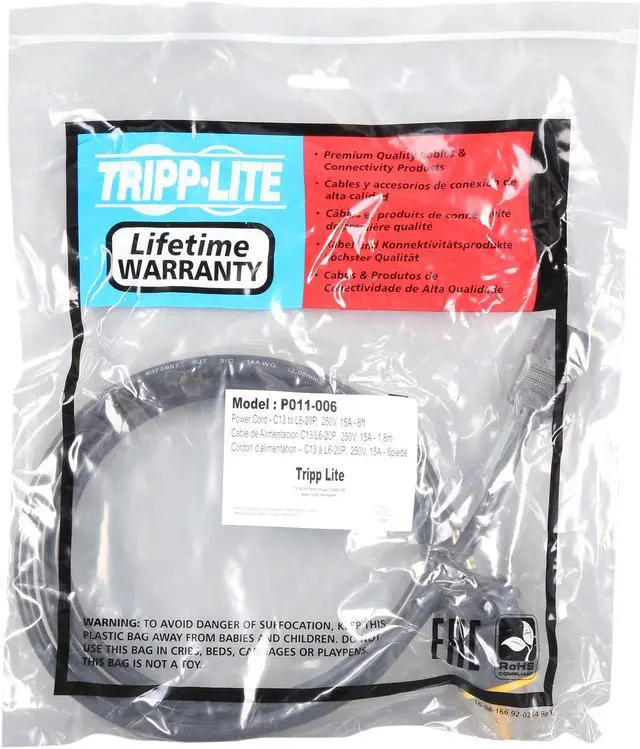 Alt view image 3 of 3 - Tripp Lite P011-006 6 ft. Standard Power Cord
