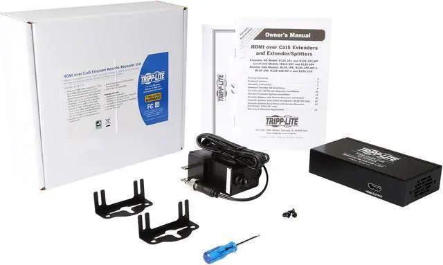 Alt view image 6 of 6 - Tripp Lite HDMI Over Cat5 / Cat6 Remote Extender Repeater for Video and Audio, 1080p at 60Hz (B126-110)