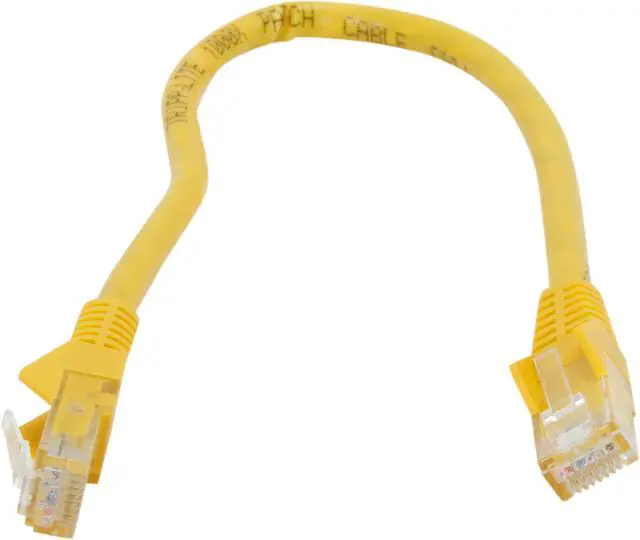Alt view image 2 of 3 - TRIPP LITE N201-001-YW 1 ft. (0.3m) Cat 6 Yellow Gigabit Snagless Molded Patch Cable