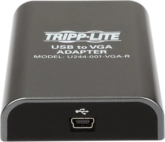 Alt view image 3 of 7 - Tripp Lite USB 2.0 to VGA Dual/Multi-Monitor External Video Graphics Card Adapter, 128 MB SDRAM, 1080p @ 60hz (U244-001-VGA-R)