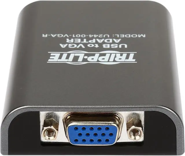Alt view image 5 of 7 - Tripp Lite USB 2.0 to VGA Dual/Multi-Monitor External Video Graphics Card Adapter, 128 MB SDRAM, 1080p @ 60hz (U244-001-VGA-R)