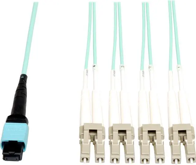 Main image of Tripp Lite 2M (6-ft.) MTP / MPO Fan-out Cable, MTP/MPO to 8 x LC, 40GbE OM3 Plenum