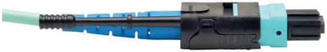Main image of Tripp Lite 5 Meter MTP / MPO Patch Cable, 24 Fiber, 100GbE Aqua OM3 Plenum