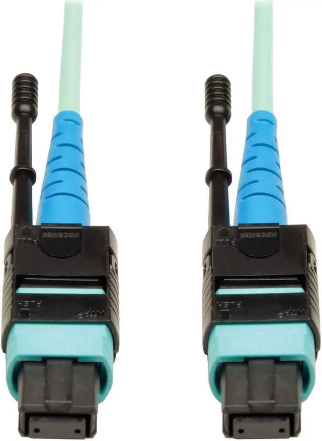 Alt view image 3 of 3 - Tripp Lite 5 Meter MTP / MPO Patch Cable, 24 Fiber, 100GbE Aqua OM3 Plenum