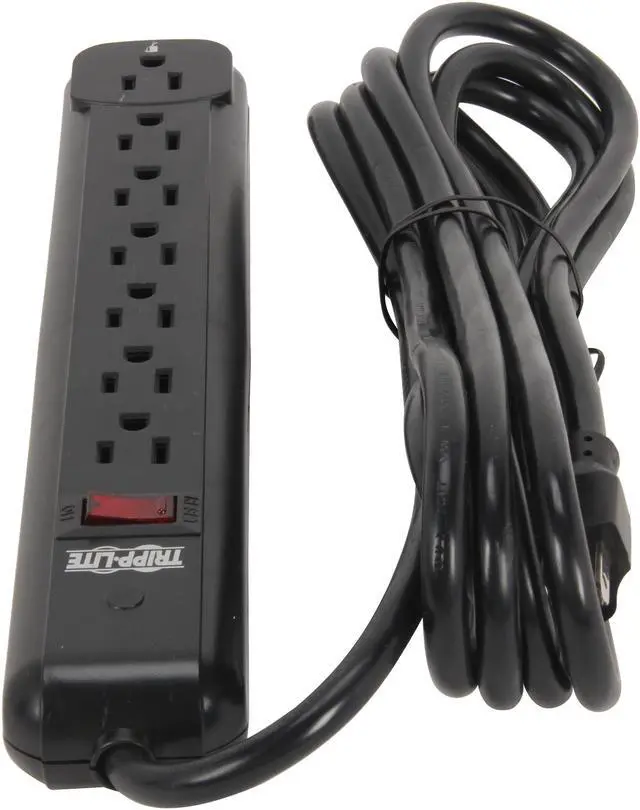 Alt view image 4 of 5 - TRIPP LITE POWER IT! PS712B 7 Outlets Power Strip 120V (110-125V) Input Voltage 1800 W Maximum Power 12 ft. Cord Length