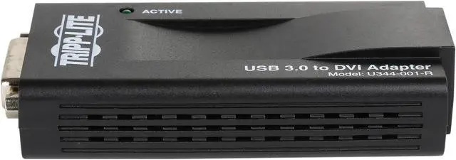 Alt view image 6 of 7 - Tripp Lite U344-001-R USB 3.0 SuperSpeed to VGA-DVI Adapter, 512MB SDRAM – 2048x1152, 1080p