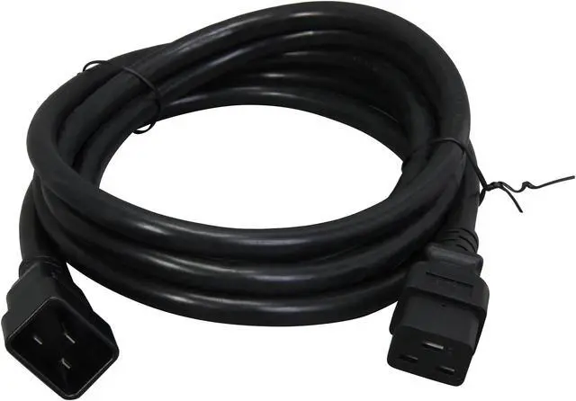 Alt view image 2 of 3 - Tripp Lite Model P036-010 10 ft. 12AWG Heavy Duty Power Cord Blade Server C19 to C20