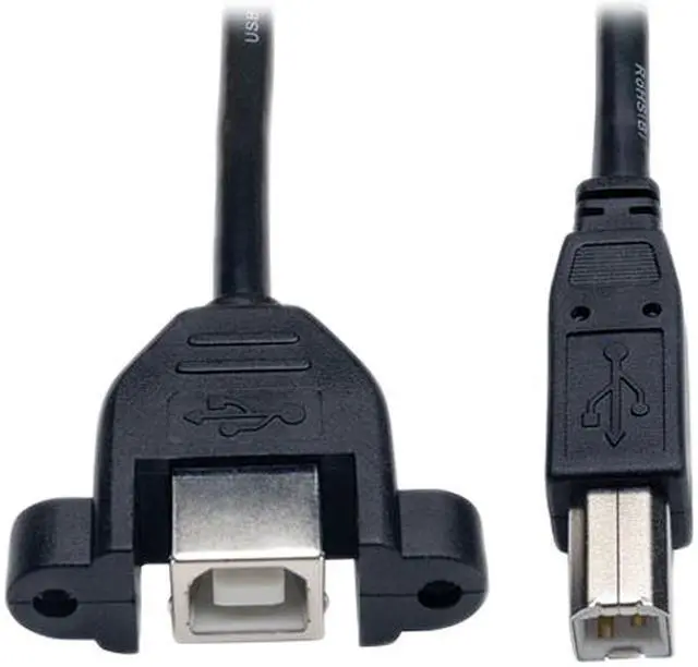 Main image of Tripp Lite U025-001-PM 1-ft. Panel Mount USB 2.0 Extension Cable (USB B M/F)