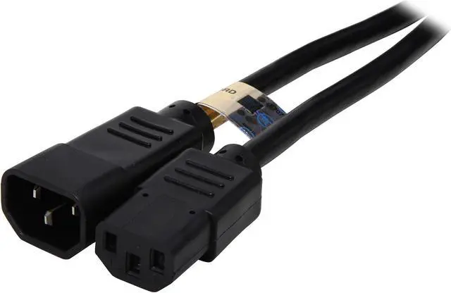 Main image of Tripp Lite Model P004-002-13A 2 ft. Black 16AWG SJT, 13A, 100-250V IEC-320-C14 to IEC-320-C13 Power Cord Male to Female