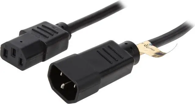 Main image of Tripp Lite Model P004-008 8 ft. Black 18AWG SJT, 10A, 100-250V IEC-320-C14 to IEC-320-C13 Power Cord Male to Female