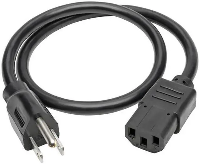 Alt view image 2 of 6 - Tripp Lite Universal Computer Power Cord, 13A, 16AWG (NEMA 5-15P to IEC-320-C13), 2-ft. (P006-002-13A)