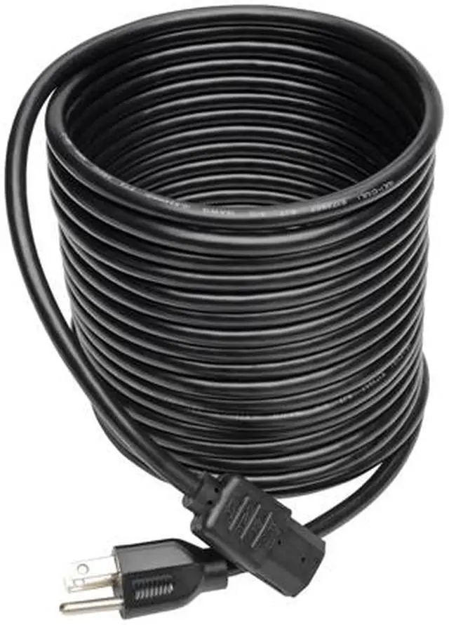 Alt view image 2 of 6 - Tripp Lite Universal Computer Power Cord, 10A, 18AWG (NEMA 5-15P to IEC-320-C13), 25-ft. (P006-025)