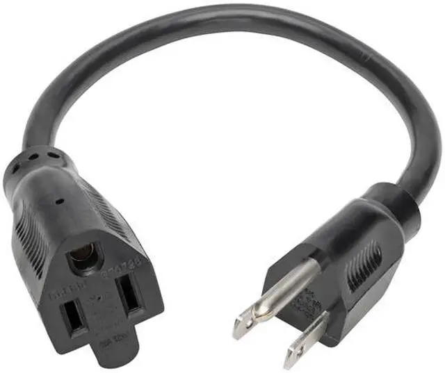 Alt view image 2 of 7 - Tripp Lite Standard Power Extension Cord, 13A, 16AWG (NEMA 5-15P to NEMA 5-15R), 1-ft. (P024-001-13A)