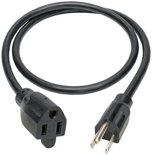 Alt view image 2 of 7 - Tripp Lite Standard Power Extension Cord, 13A, 16AWG (NEMA 5-15P to NEMA 5-15R), 3-ft. (P024-003-13A)