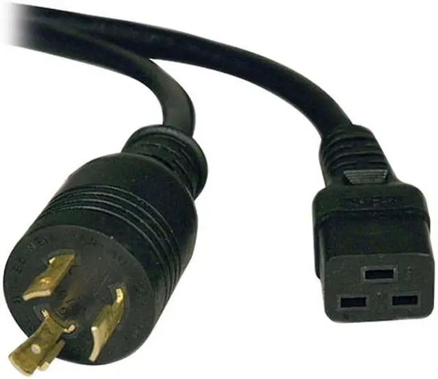 Main image of Tripp Lite Model P040-012 12 ft. Black IEC-320-C19 to NEMA L6-20P 12AWG Heavy Duty Power Cord