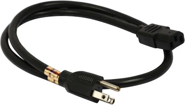 Alt view image 2 of 3 - Tripp Lite Model P007-003 3 ft. Heavy-Duty Computer Power Cord, 14AWG 15A (NEMA 5-15P to IEC-320-C13)