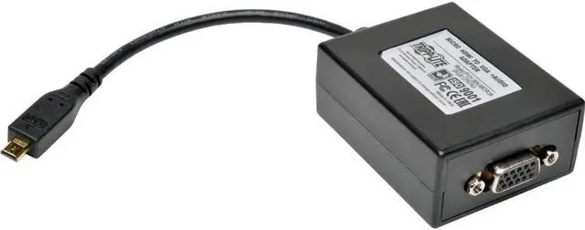 Main image of Tripp Lite Micro HDMI to VGA + Audio Converter Adapter for Smartphones/Tablets/Ultrabooks - 1080p (P131-06N-MICROA)
