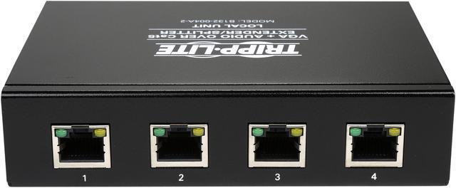 Alt view image 3 of 6 - Tripp Lite B132-004A-2 4-Port VGA + Audio over Cat5 Cat6 Extender Splitter Transmitter TAA