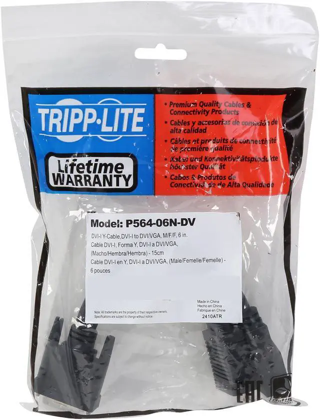 Alt view image 2 of 2 - Tripp Lite P564-06N-DV Male to Female Digital Y Splitter Cable