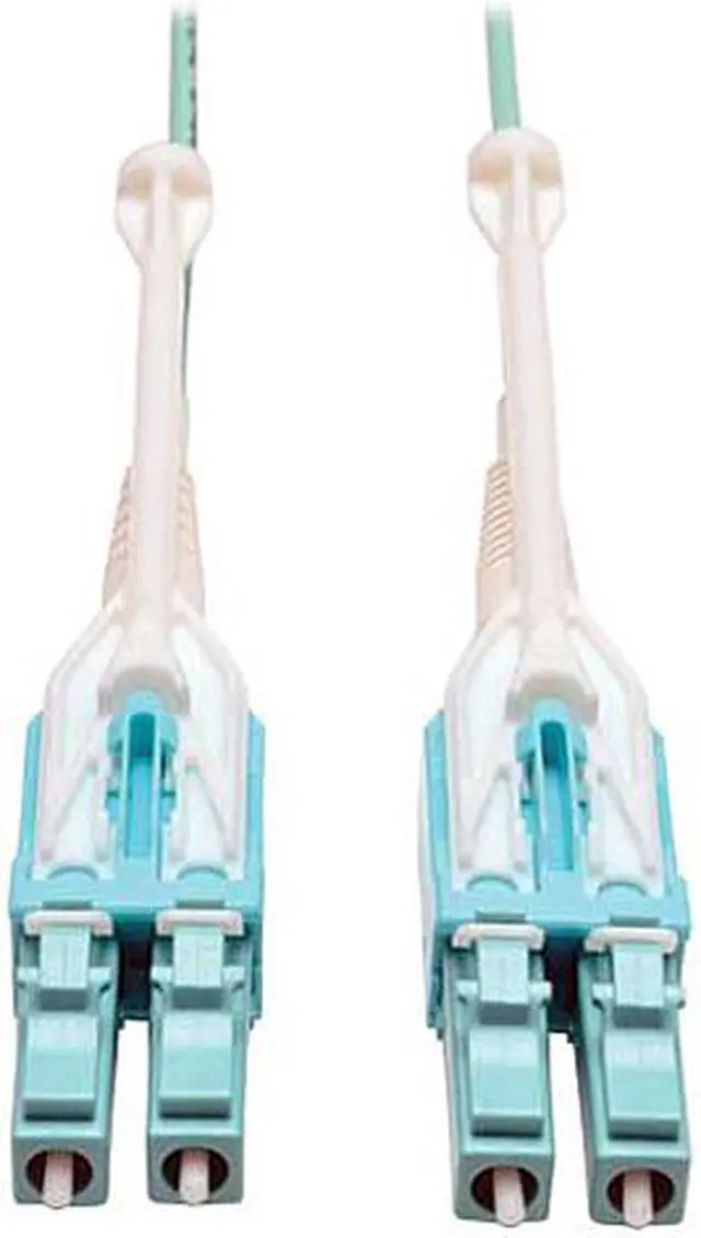 Main image of Tripp Lite 10Gb Duplex Multimode 50/125 OM3 LSZH Fiber Patch Cable with Push/Pull Tab Connectors, (LC/LC) - Aqua, 5M (16-ft.) (N820-05M-T)