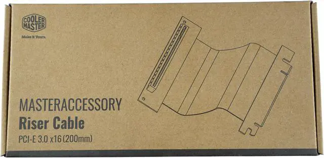 Alt view image 4 of 4 - Cooler Master Accessory: Universal Riser Cable, Vertical Graphic Connection, PCI-E 3.0 x 16, 200mm Length