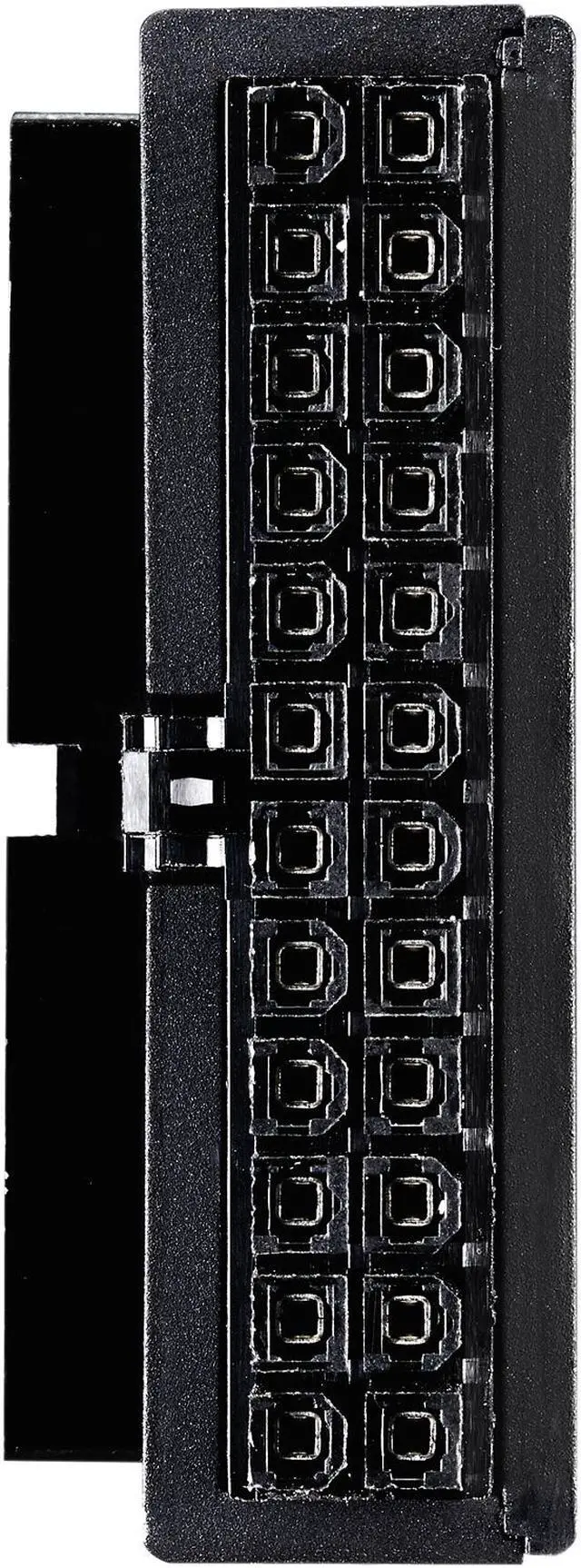 Alt view image 6 of 9 - Cooler Master Universal ATX 24 Pin 90° Adapter , w/ added capacitors for stable power output for Power Supply
