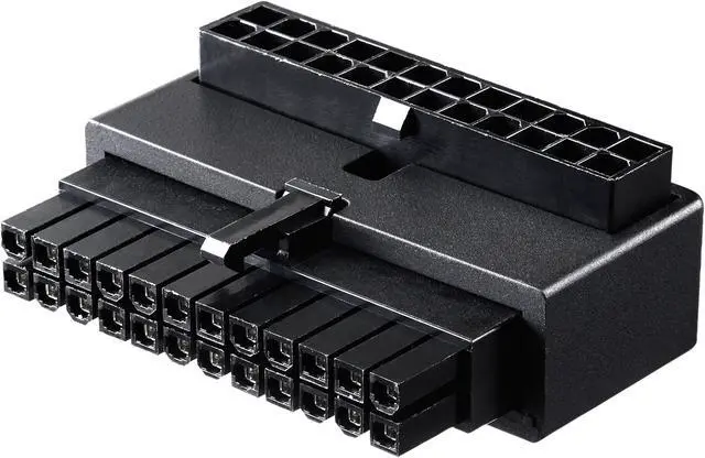 Alt view image 2 of 9 - Cooler Master Universal ATX 24 Pin 90° Adapter , w/ added capacitors for stable power output for Power Supply