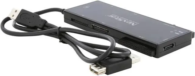 Alt view image 5 of 10 - Vantec NexStar SATA/IDE to USB 2.0 Universal Storage Adapter with 66-in-1 Card Reader - Model CB-ISATACR