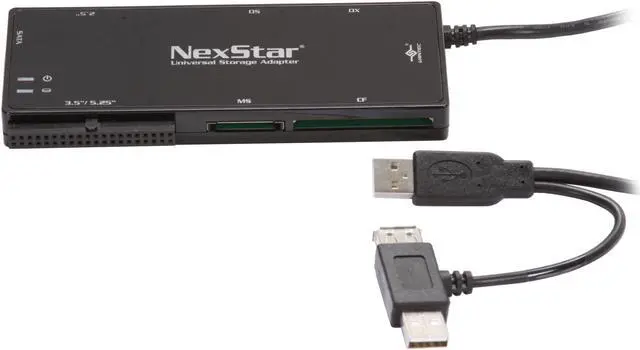 Alt view image 9 of 10 - Vantec NexStar SATA/IDE to USB 2.0 Universal Storage Adapter with 66-in-1 Card Reader - Model CB-ISATACR