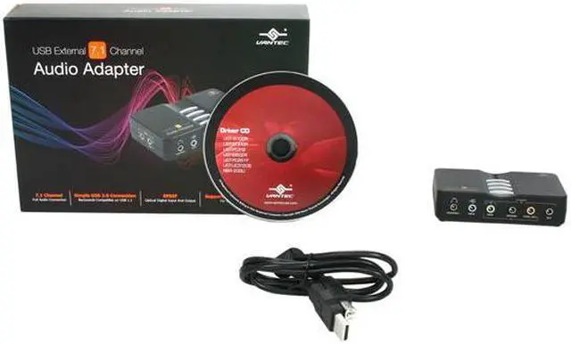 Alt view image 6 of 6 - Vantec USB External 7.1 Channel Audio Adapter - Model NBA-200U