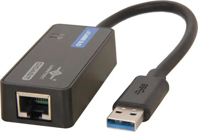 Main image of Vantec CB-U300GNA USB 3.0 to Gigabit Ethernet Adapter - USB to RJ45- USB 3.0 Gigabit Adapter - USB 3.0 to Ethernet - USB 3.0 Adapter