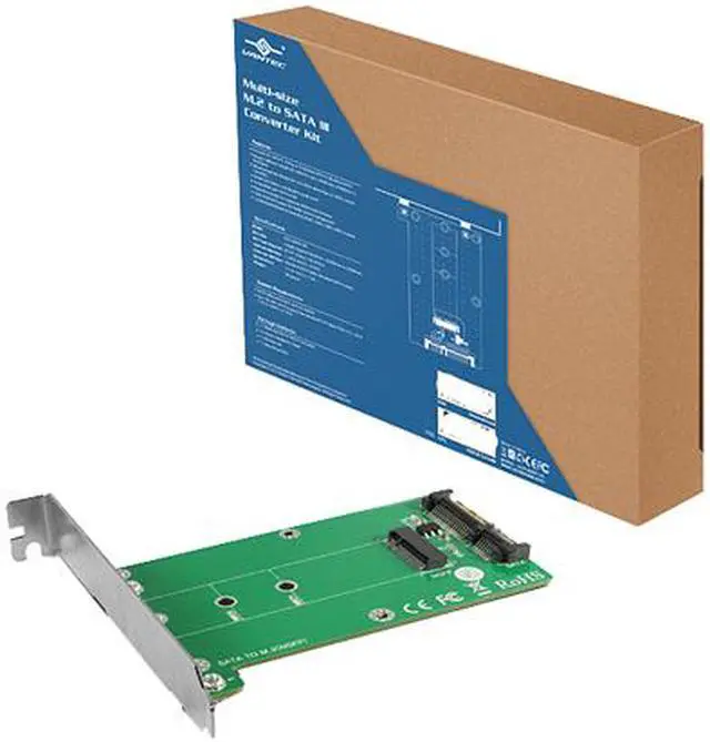 Alt view image 3 of 3 - VANTEC UGT-M2ST120 Multi-size M.2 to SATA III Converter Kit