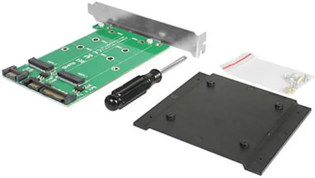 Alt view image 2 of 3 - VANTEC UGT-M2ST220 Multi-size Dual M.2 to Two SATA III Port Converter Kit