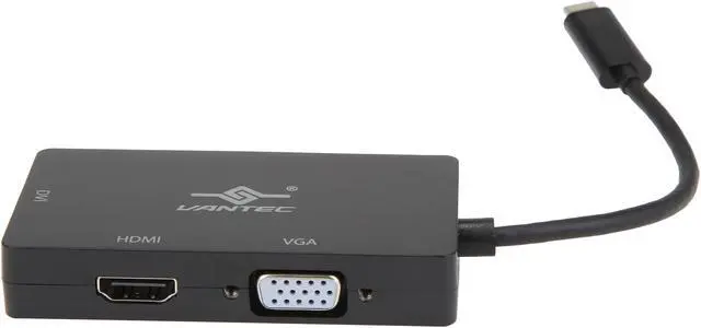 Alt view image 3 of 5 - VANTEC CB-CU301HDV USB-C 3 in 1 Video Adapter USB Type-C to HDMI / DVI / VGA