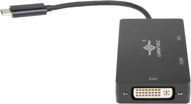 Alt view image 5 of 5 - VANTEC CB-CU301HDV USB-C 3 in 1 Video Adapter USB Type-C to HDMI / DVI / VGA