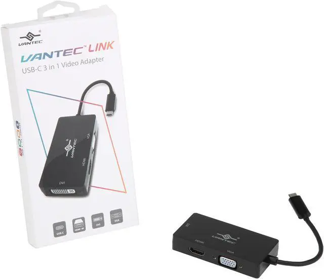 Alt view image 6 of 5 - VANTEC CB-CU301HDV USB-C 3 in 1 Video Adapter USB Type-C to HDMI / DVI / VGA
