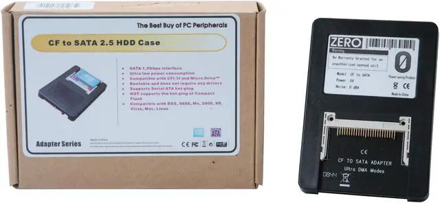 Alt view image 6 of 6 - Koutech IO-ASC100 SATA to CompactFlash/SSD Adapter with Case