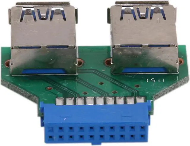 Alt view image 4 of 5 - Koutech IO-UU230 USB 3.0 20-Pin ICC to Dual Type-A Adapter