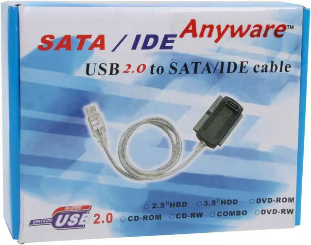 Alt view image 4 of 4 - AVS Gear MID-USA0001 USB 2.0 to SATA & IDE Converter Cable