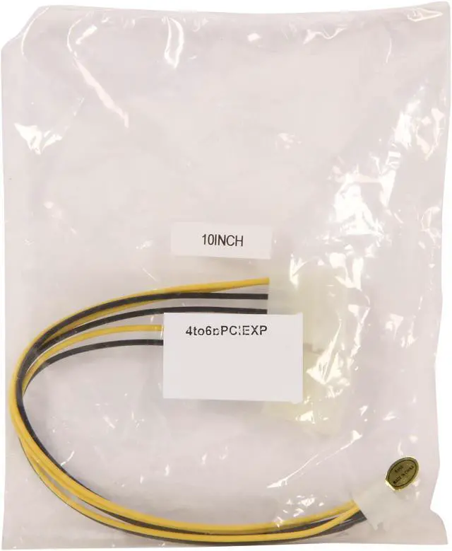 Alt view image 3 of 3 - Rexus 30506-1 10 in. 4 Pin to 6 Pin PCI-E Cable Adapter Male to Female