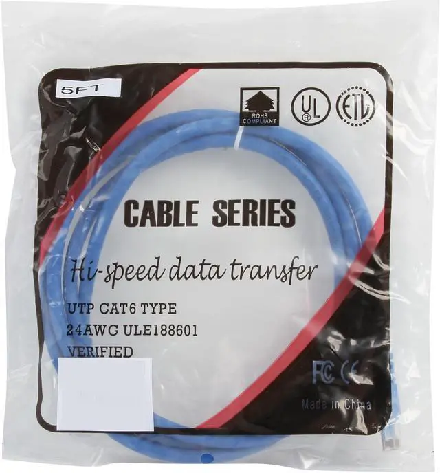 Alt view image 3 of 3 - BYTECC C6EB-5B 5 ft. Cat 6 Blue Enhanced 550 MHz Patch Cable