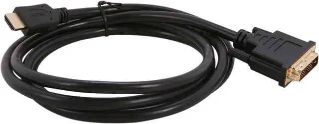 Alt view image 2 of 3 - BYTECC HMD-6 6 ft. Black HDMI High Speed Male to DVI-D Male Single Link Cable Male to Male