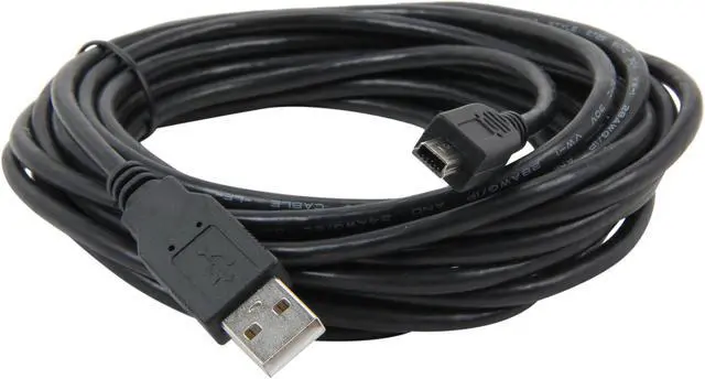 Alt view image 2 of 3 - BYTECC USB2-15MIN Black USB 2.0 Type A Male to Mini B Male Cable