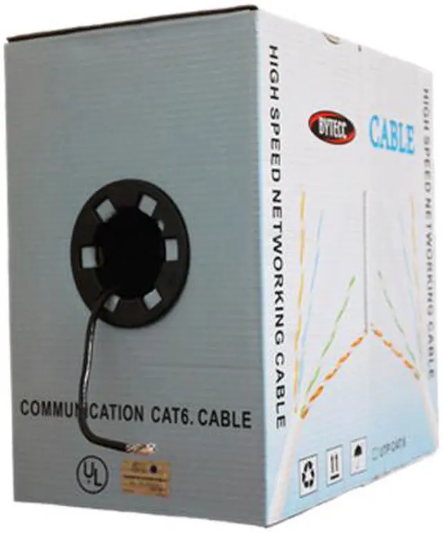 Alt view image 2 of 2 - BYTECC C6E-1000K 1000 ft. Cat 6 Black Bulk Cable