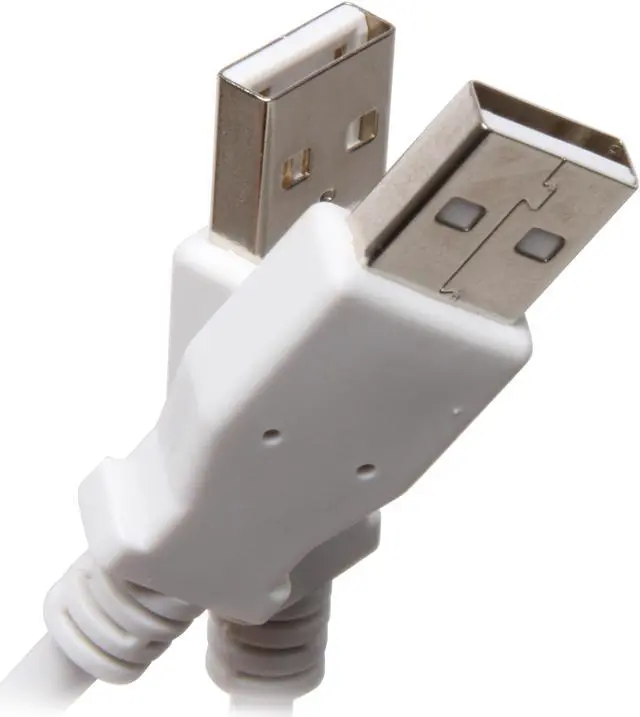 Main image of BYTECC USB2-6AA-W White USB 2.0 Type A Male to Type A Male