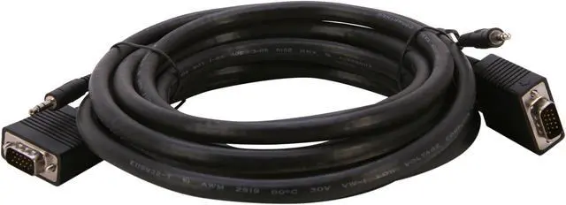 Alt view image 2 of 3 - BYTECC SVST-15 15 ft. SVGA w/3.5mm Stereo male to male Cable