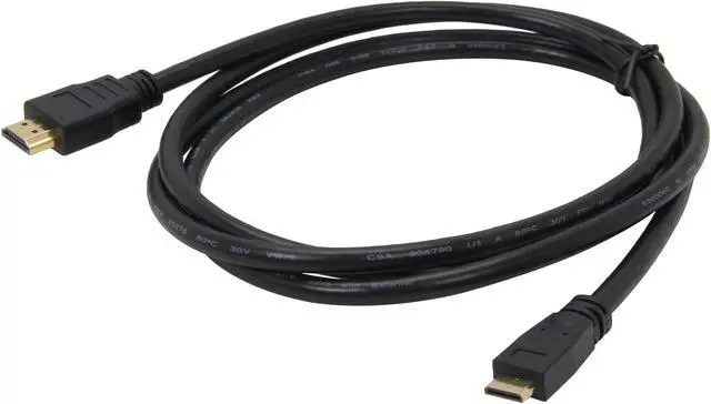 Alt view image 2 of 3 - BYTECC HM-MINI6 6 ft. Black HDMI Male to HDMI mini Male HDMI Male to HDMI mini Male High Speed Cable Male to Male