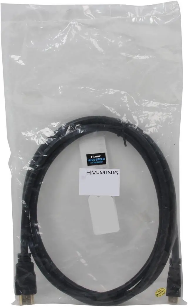 Alt view image 3 of 3 - BYTECC HM-MINI6 6 ft. Black HDMI Male to HDMI mini Male HDMI Male to HDMI mini Male High Speed Cable Male to Male