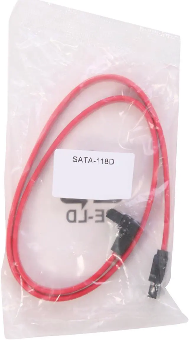 Alt view image 3 of 3 - BYTECC SATA-118D 1.5 ft. Serial ATA-150/300 Cable L Shape plug w/Locking Latch