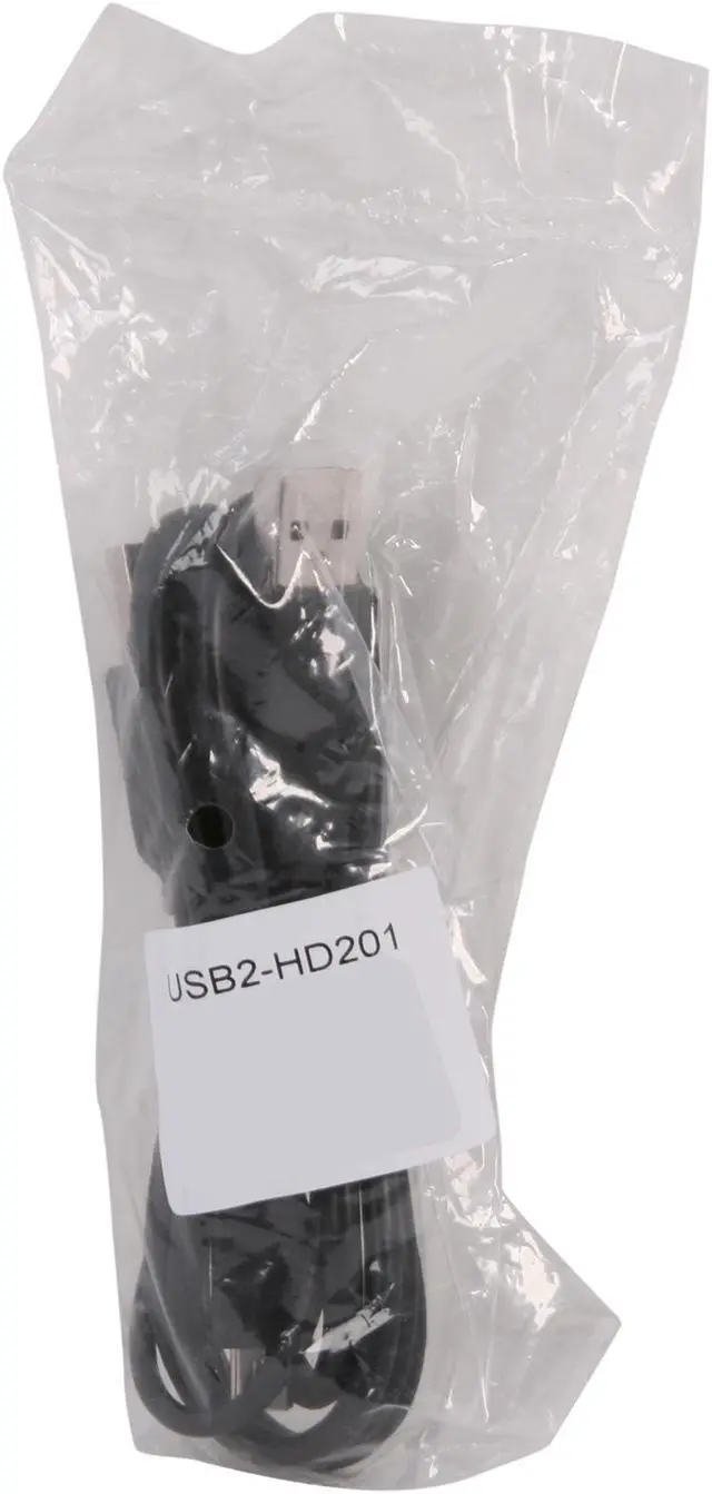 Alt view image 3 of 3 - BYTECC USB2-HD201 Black USB 2.0 Y cable, A male x 2 to Mini B male x1, for 2.5" Enclosure or USB2.0 Hub